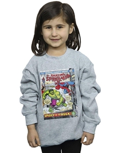Толстовка с чехлом «Человек-паук против Халка», серый Marvel