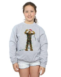 Толстовка Chewbacca с рождественскими огнями, серый Star wars