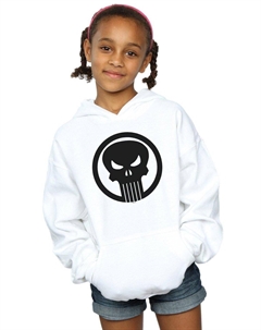 Толстовка с круглым черепом The Punisher, белый Marvel