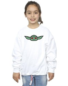 Толстовка The Mandalorian Grogu Heart Eyes, белый Star wars