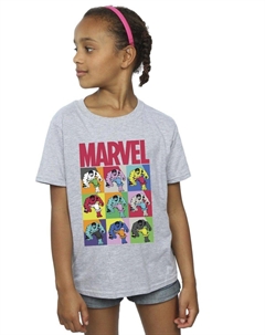 Хлопковая футболка «Халк» в стиле поп-арт, серый Marvel