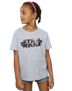 Хлопковая футболка с логотипом «Последние джедаи», серый Star wars
