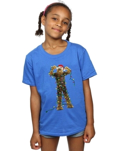 Хлопковая футболка Chewbacca «Рождественские огни», синий Star wars