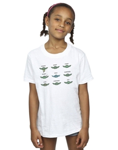 Хлопковая футболка Mandalorian Grogu Mood, белый Star wars