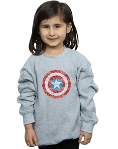 Толстовка с пиксельным щитом «Капитан Америка», серый Marvel