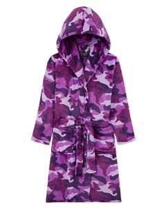 Пышный халат с капюшоном, фиолетовый Citycomfort
