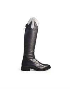 Кожаные длинные сапоги для верховой езды Como Piccino, серебро Brogini
