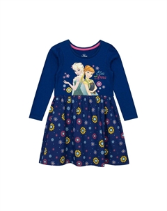Платье с длинными рукавами «Анна и Эльза», темно-синий Disney