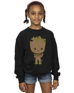 Толстовка I Am Groot в стиле волнистой позы в стиле чиби, черный Marvel