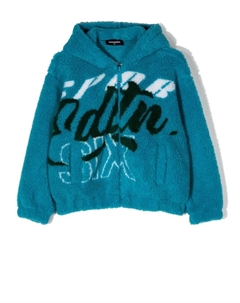 Куртка на молнии с капюшоном и логотипом, синий Dsquared2