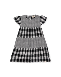 Многоярусное платье в полоску/клетку, мультиколор Turtledove london