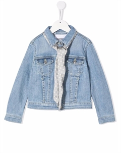 Джинсовая куртка с карманами и шарфом, синий Dondup