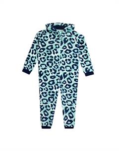 Комбинезон с капюшоном и животным принтом с длинными рукавами, синий Harry bear