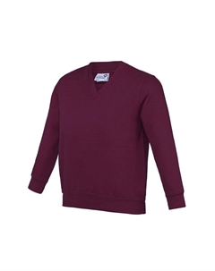 Школьный джемпер/толстовка с V-образным вырезом Academy (2 шт.), красный Awdis