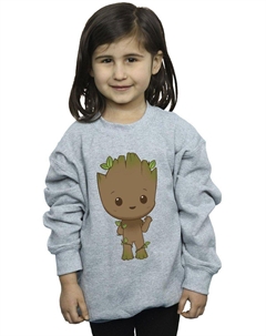 Толстовка I Am Groot в стиле волнистой позы в стиле чиби, серый Marvel