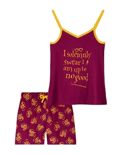 Короткий пижамный комплект — майка и шорты, красный Harry potter