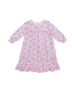 Хлопковая ночная рубашка Cosmic Moon & Star с рукавами три четверти, розовый Fox in a box