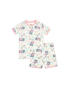 Уютная короткая пижама с единорогом, розовый Peppa pig