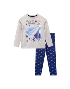 Комплект из топа и леггинсов Frozen Elsa Snowflake, серый Disney