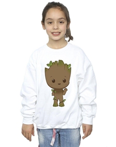 Толстовка I Am Groot в стиле волнистой позы в стиле чиби, белый Marvel