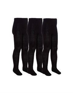 3 пары очень мягких и теплых дышащих школьных колготок из бамбука, черный Sock snob