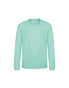 Однотонный свитшот с круглым вырезом Just Hoods, зеленый Awdis