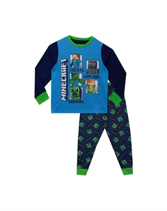 Игровая пижама с длинными рукавами, синий Minecraft