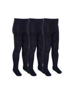 3 пары очень мягких и теплых дышащих школьных колготок из бамбука, синий Sock snob