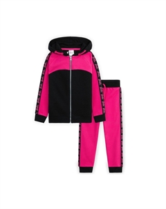 Комплект спортивного костюма: худи на молнии и джоггеры, розовый Barbie
