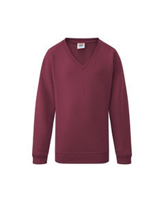 Школьный джемпер с V-образным вырезом, красный David luke