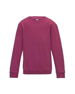 Однотонный свитшот с круглым вырезом Just Hoods, розовый Awdis