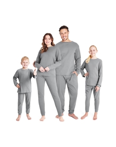 Длинный пижамный комплект в рубчик, серый Citycomfort