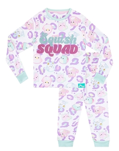 Флисовая пижама Squish Squad, белый Squishmallows