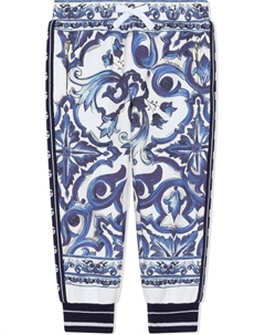 Спортивные брюки с принтом Majolica, синий Dolce&gabbana