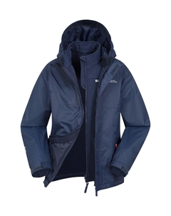 Куртка Bracken 3 в 1 Водонепроницаемое теплое пальто, синий Mountain warehouse