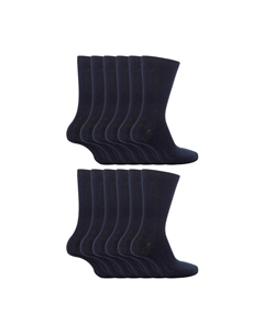 12 пар однотонных школьных мягких дышащих носков с высоким содержанием хлопка, синий Sock snob