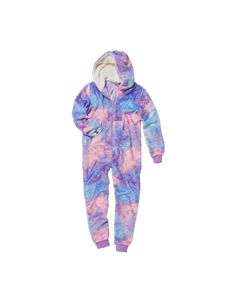 Флисовый комбинезон с принтом Galaxy, фиолетовый Cozy n dozy