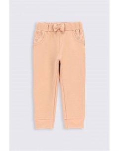 Тренировочные брюки розовая однотонная с бантом в РЕГУЛЯРНОМ моде Coccodrillo