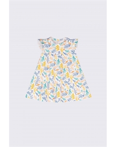 Трикотажное платье разноцветный с прошивкой Coccodrillo