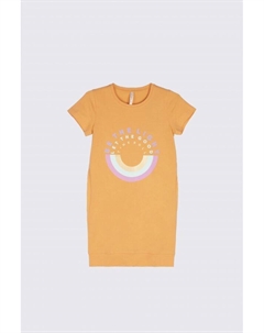 Трикотажное платье оранжевый с отпечатком Coccodrillo