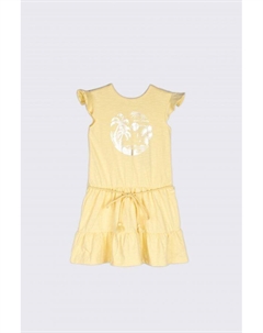 Трикотажное платье желтый с металлическим принтом Coccodrillo