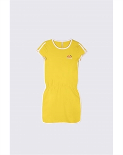 Трикотажное платье желтый с эластичным поясом Coccodrillo