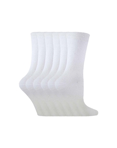 6 пар однотонных повседневных хлопковых носков, белый Sock snob