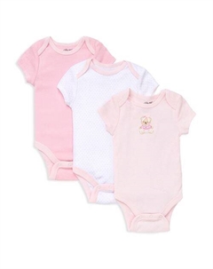 Боди Bear для девочек, 3 шт. — для малышей, цвет Pink Little me