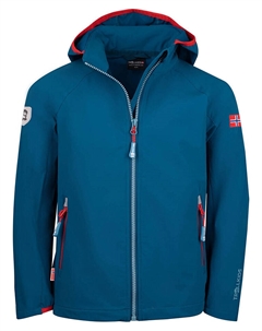 Куртка софтшелл Kvalvika, синий Trollkids