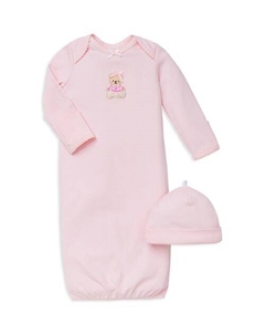 Платье с медведем для девочек и усилитель; Комплект шапок - детский, цвет Pink Little me