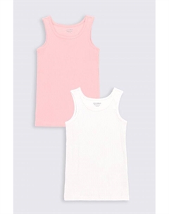 Майка, 2 предмета, розовый/белый Coccodrillo