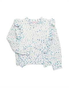 Свитер с воротником-стойкой для девочек, белый Design history