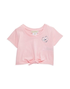 Укороченная футболка с завязками для маленьких девочек и девочек, розовый Michael michael kors