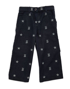 Джинсы для маленьких девочек и девочек с вышитым логотипом, индиго Burberry